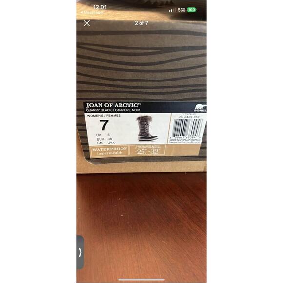 Sorel Joan of Arctic Gray Boots Size 7 - Picture 3 of 7